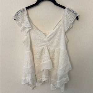 White Lace Women Top